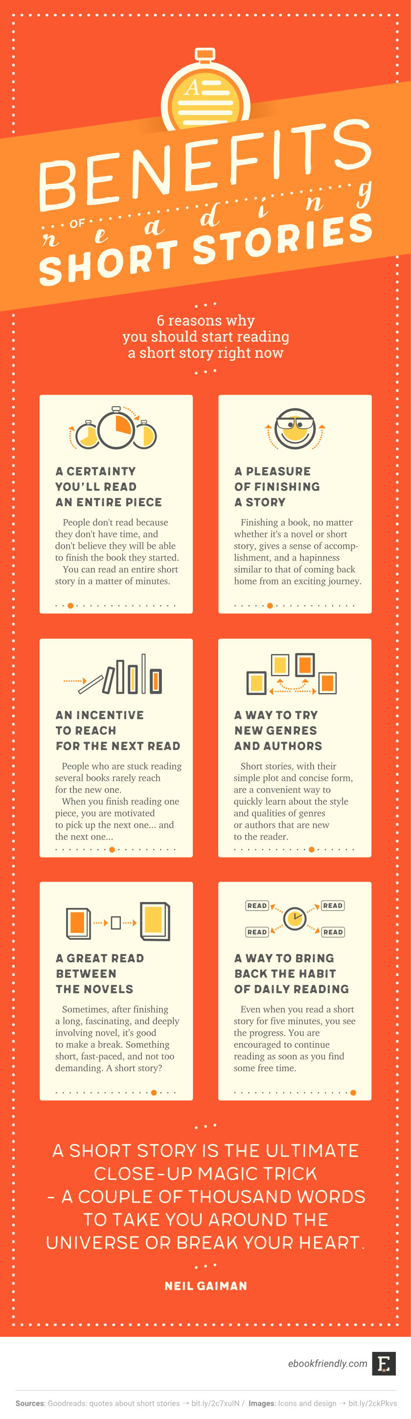 Benefits of reading short stories (infographic)