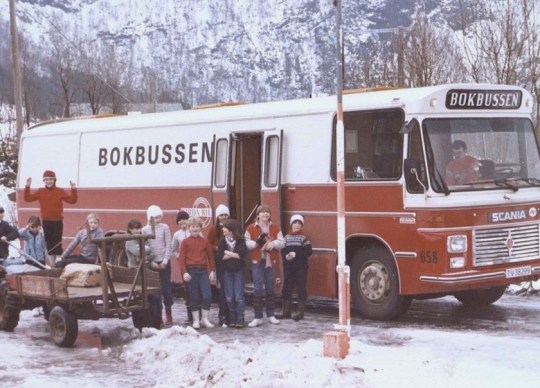 A bookbus of the Sogn and Fjordane County Library, Norway, 1990s