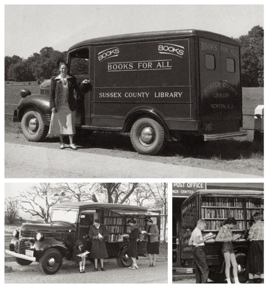 A bookmobile of the Sussex County Library