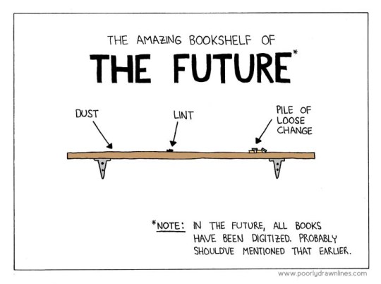 Amazing bookshelf of the future - #cartoon