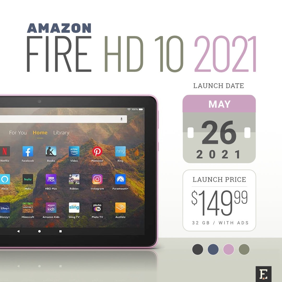 Amazon Fire HD 10 2021 release full specs