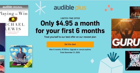 Audible Plus Cyber Monday 2020 deal