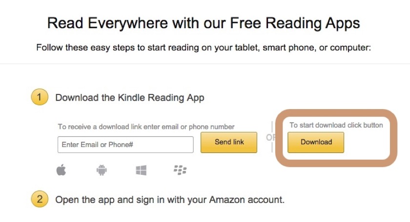 Back up Kindle books - download the Kindle app from Amazon