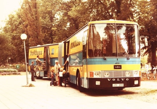 Bokbuss III - the 3rd bookmobile of the Norrkoping Public Library Sweden 1990s