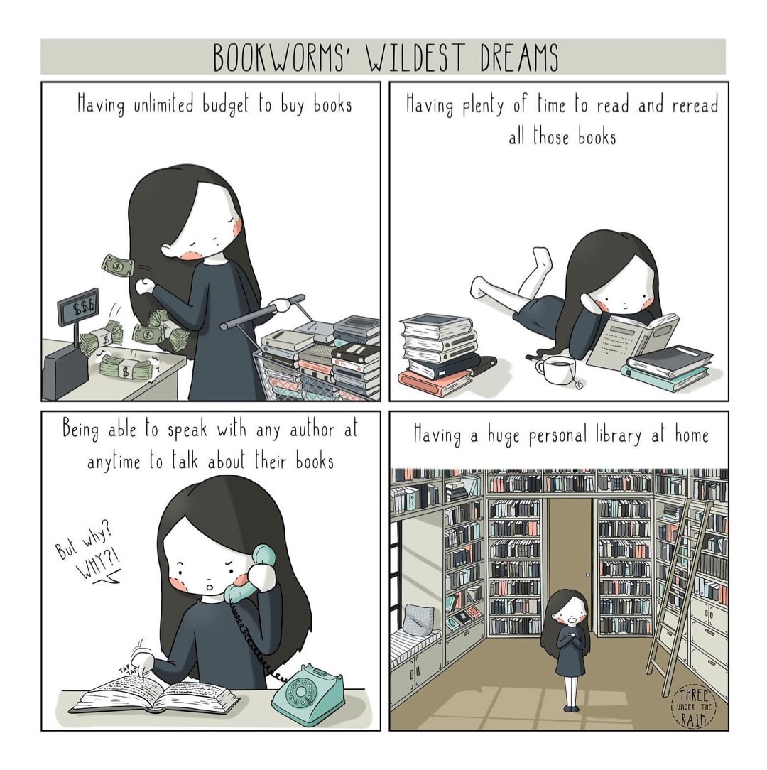 Bookworm's Wildest Dreams - best cartoons about books