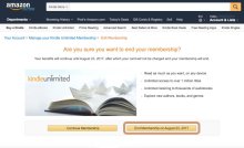 Cancel Kindle Unlimited - confirm cancellation of Kindle Unlimited membership