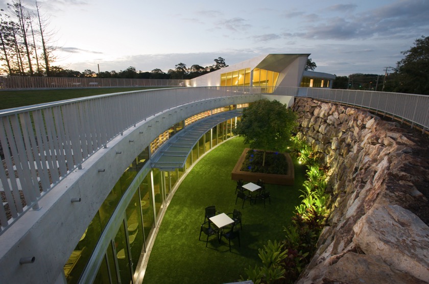 Sunset over Cooroy Library, Australia