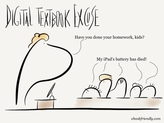 Digital textbooks in the classroom #cartoon #iPad