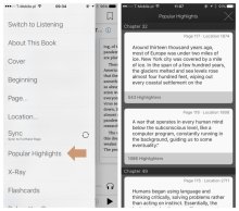 Explore popular highlights on the Kindle app for iOS