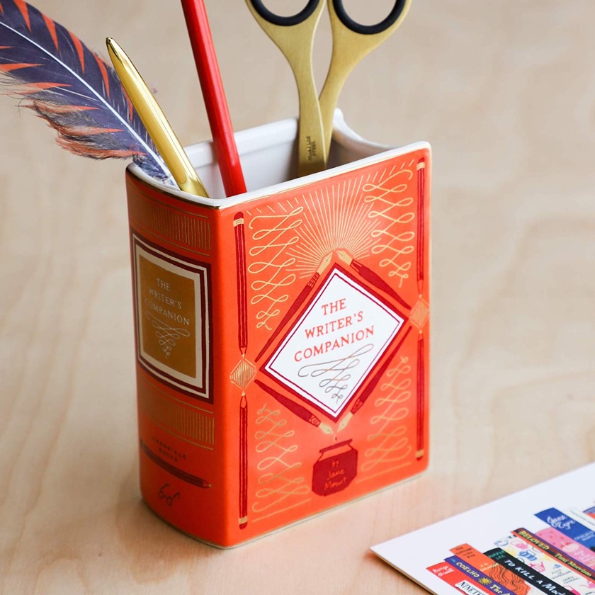 Home decor items for book lovers - bookish ceramic vase by Jane Mount