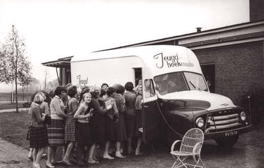 Jeugd-boekenauto - the bookmobile of the public library of Drenthe, the Netherlands