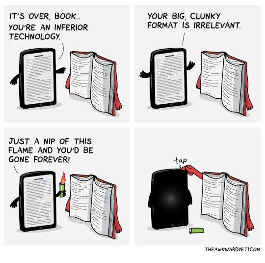 Kindle talking too much - cartoon