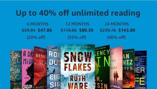 Kindle Unlimited long-term plans deal Prime Day