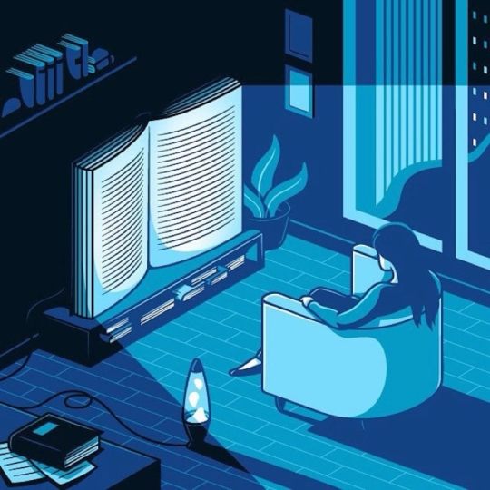 Netflix habits for reading books - illustration by Elia Colombo