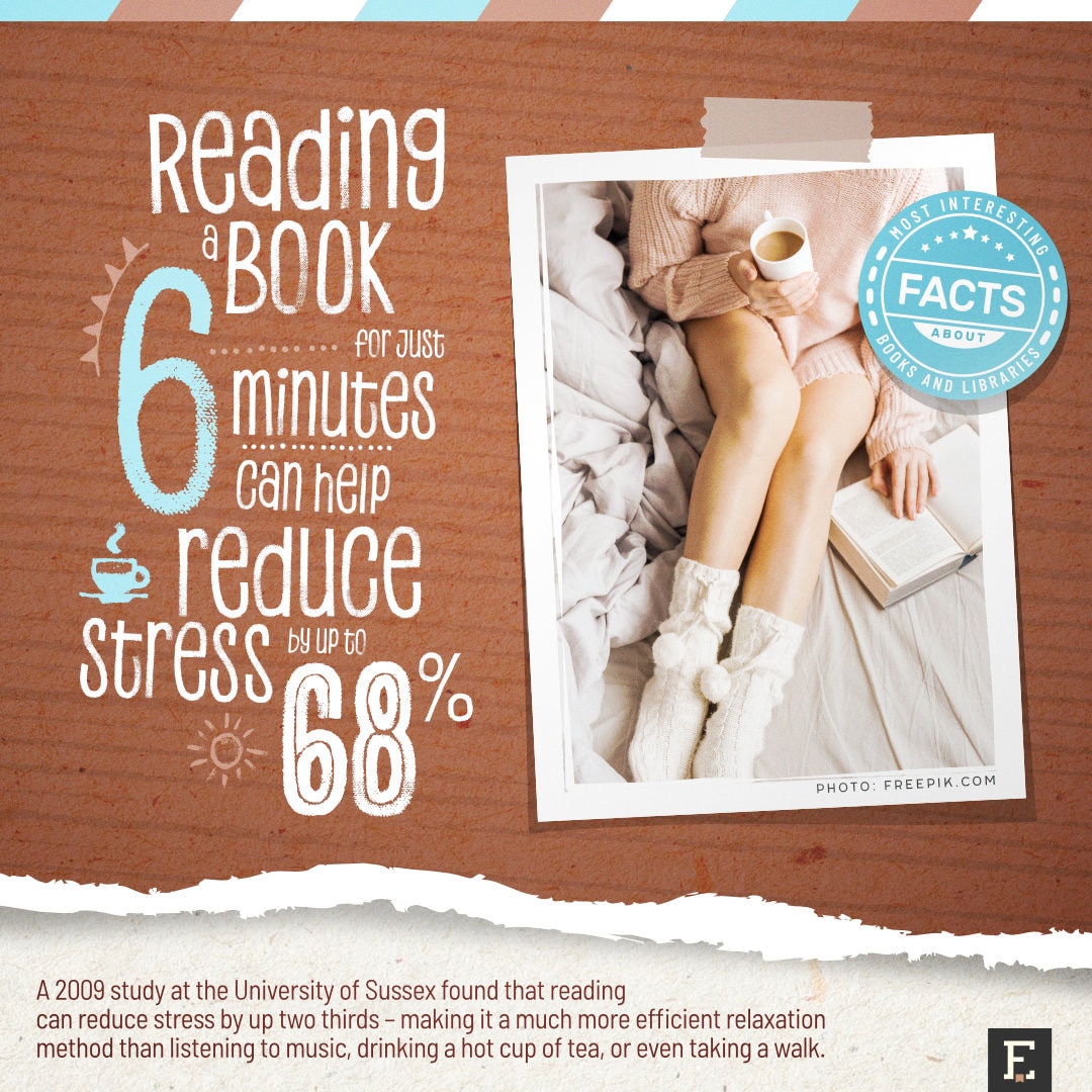 Reading reduces stress - facts about books