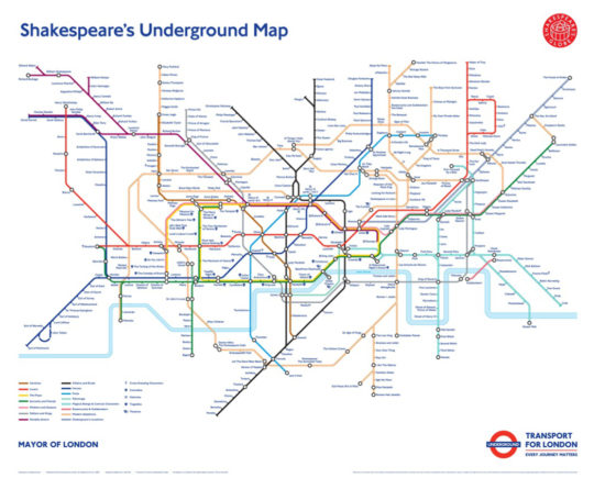 Shakespeare's London Underground Map