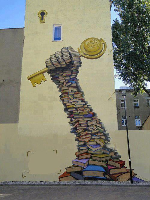 Street art - Education is the Key to Knowledge