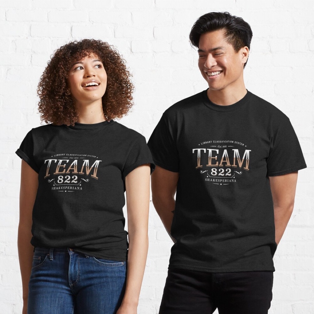 Team 822 Dewey Decimal library system tshirt