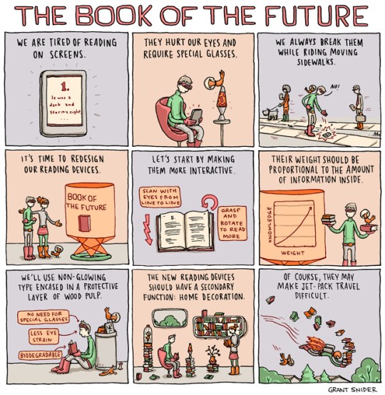 The book of the future - cartoon