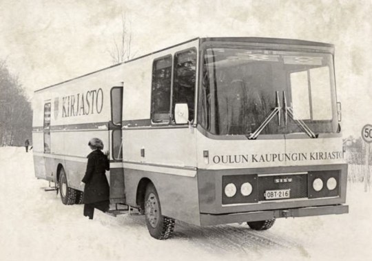 The bookmobile of the Oulu City, Finnland