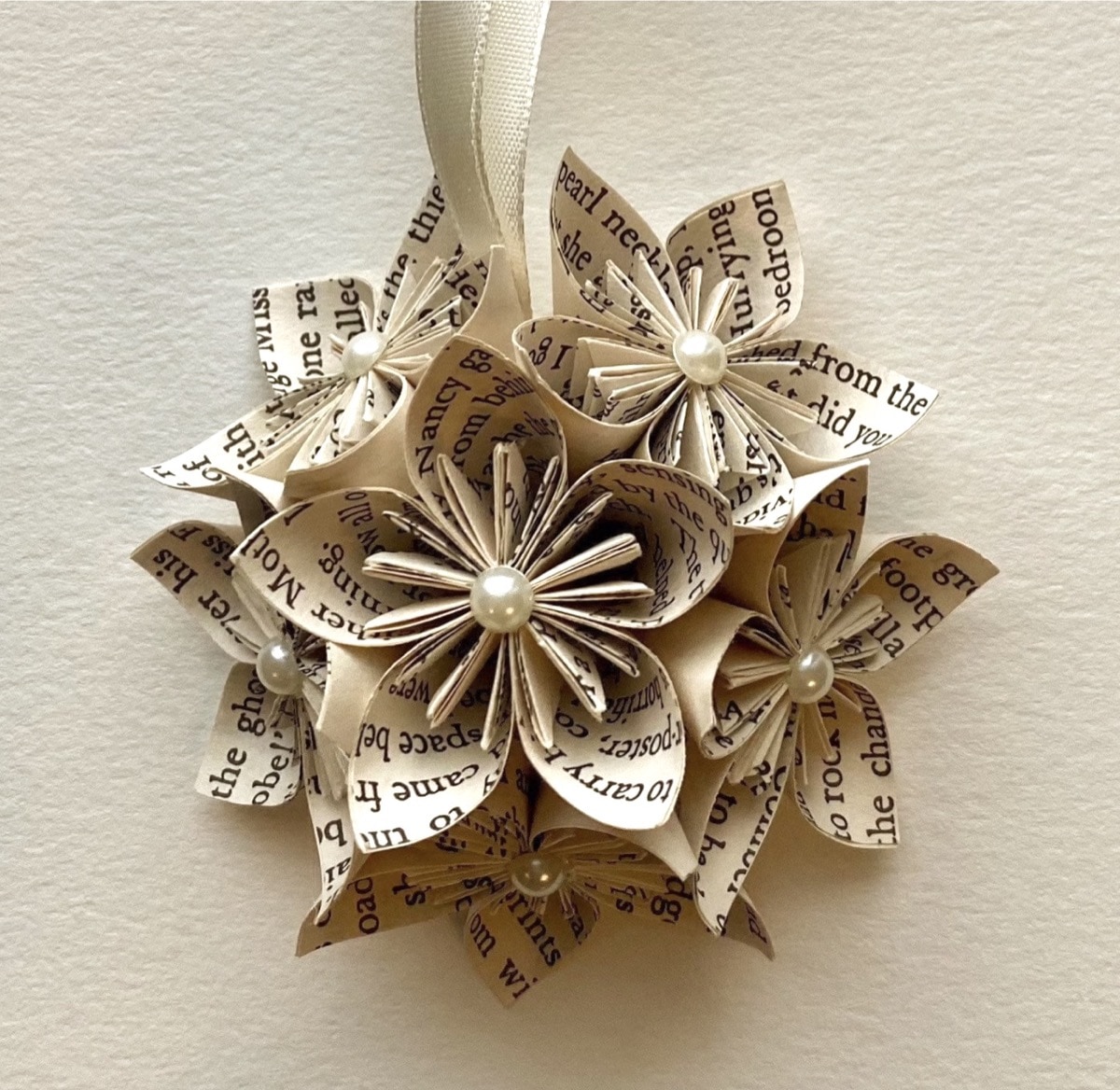 Vintage book page ornament decoration