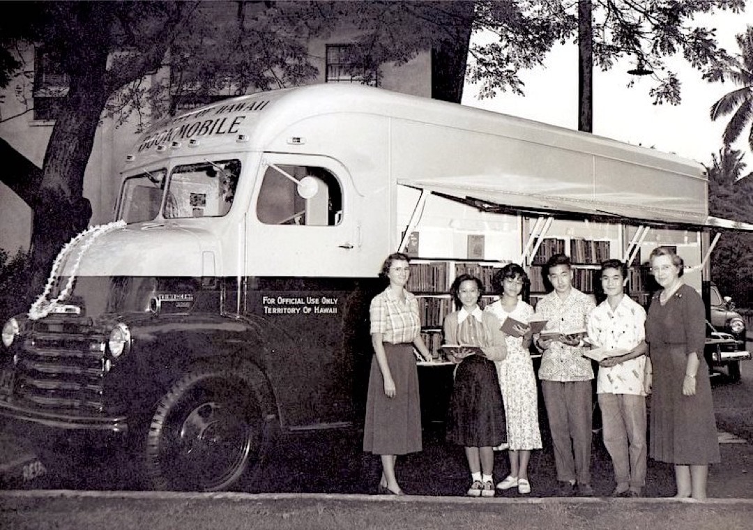 Vintage bookmobile - Library Lover's Month